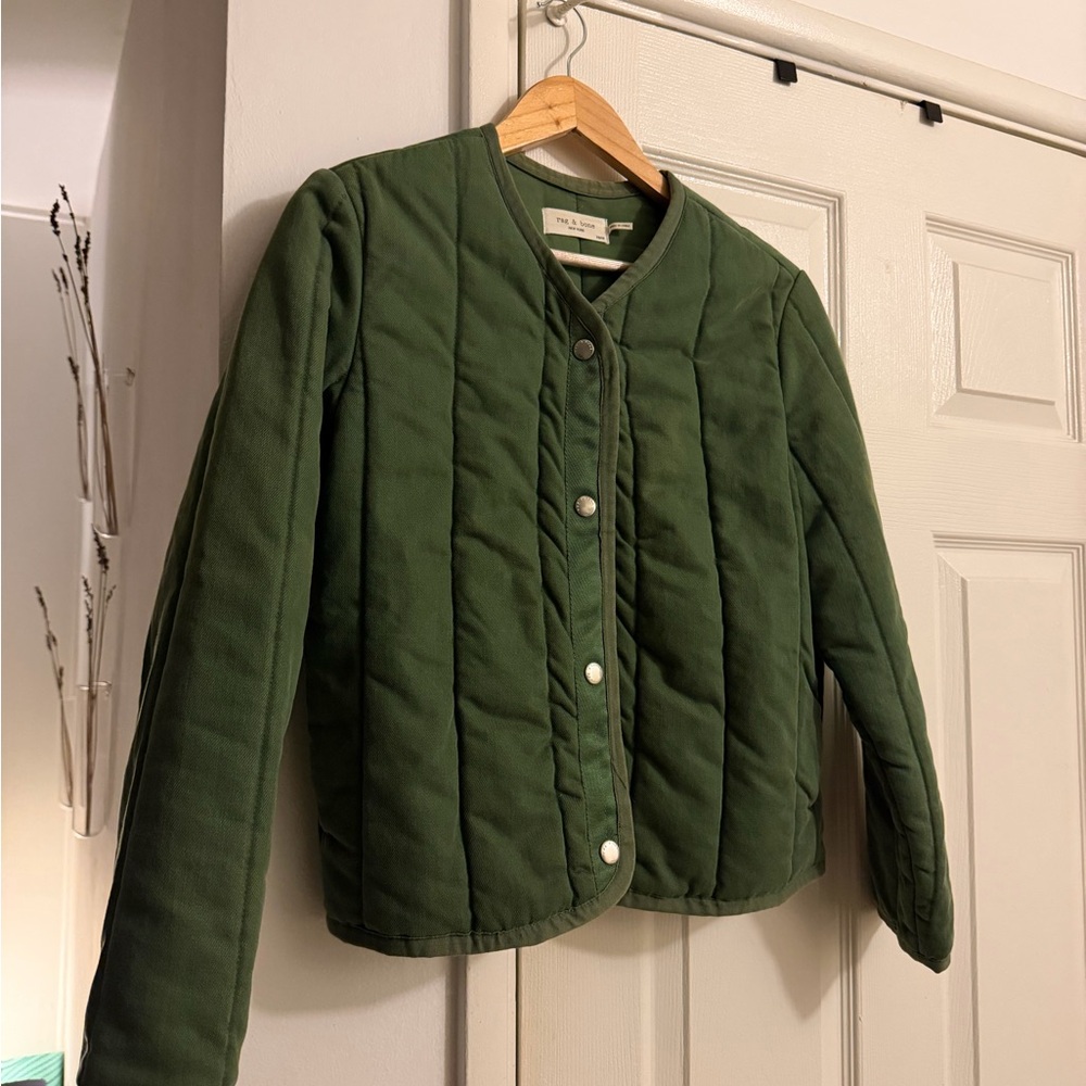 Rag and Bone Green Quilted Women's Jacket